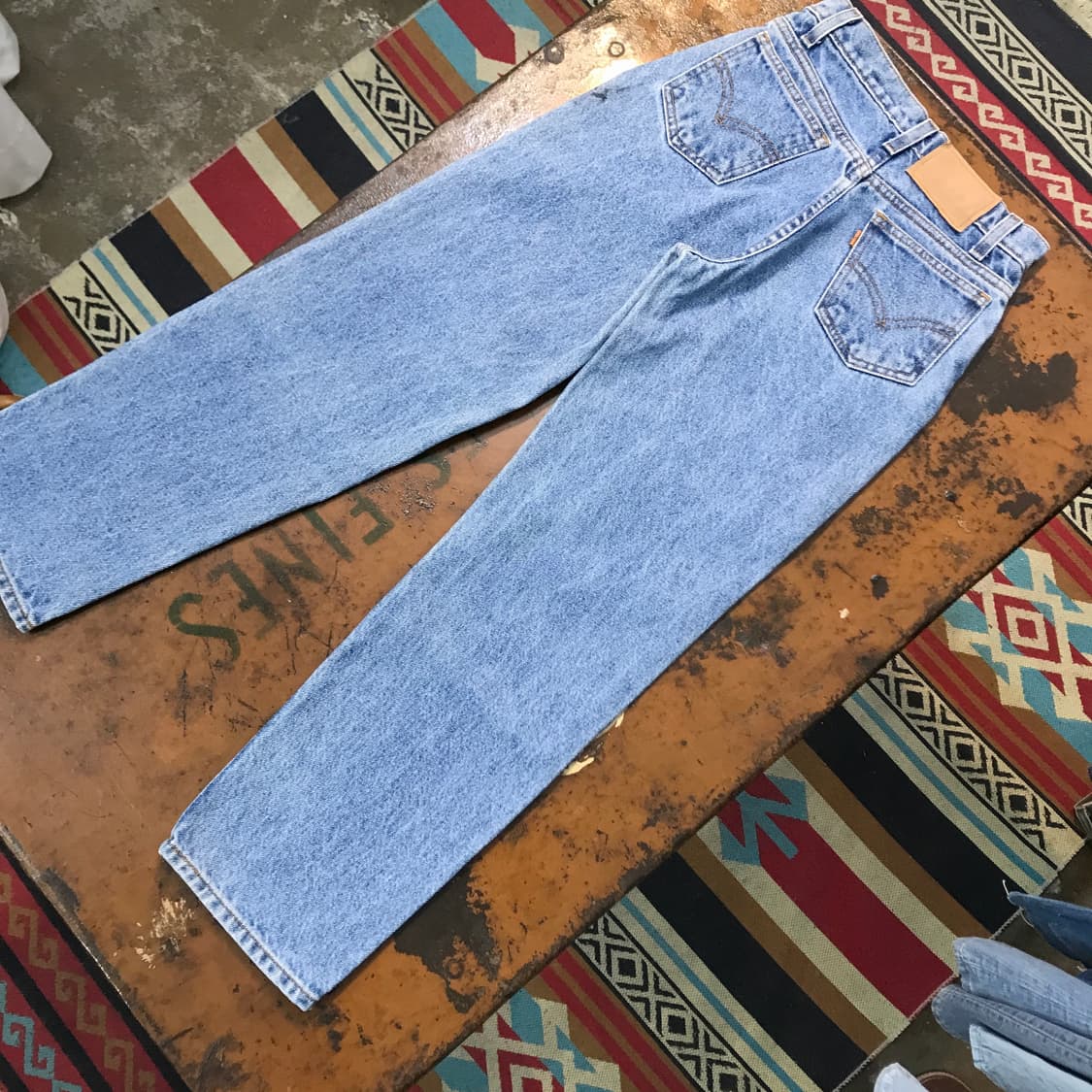 90s 리바이스 550 연청 데님 팬츠 허리 23 사이즈 상품이미지4