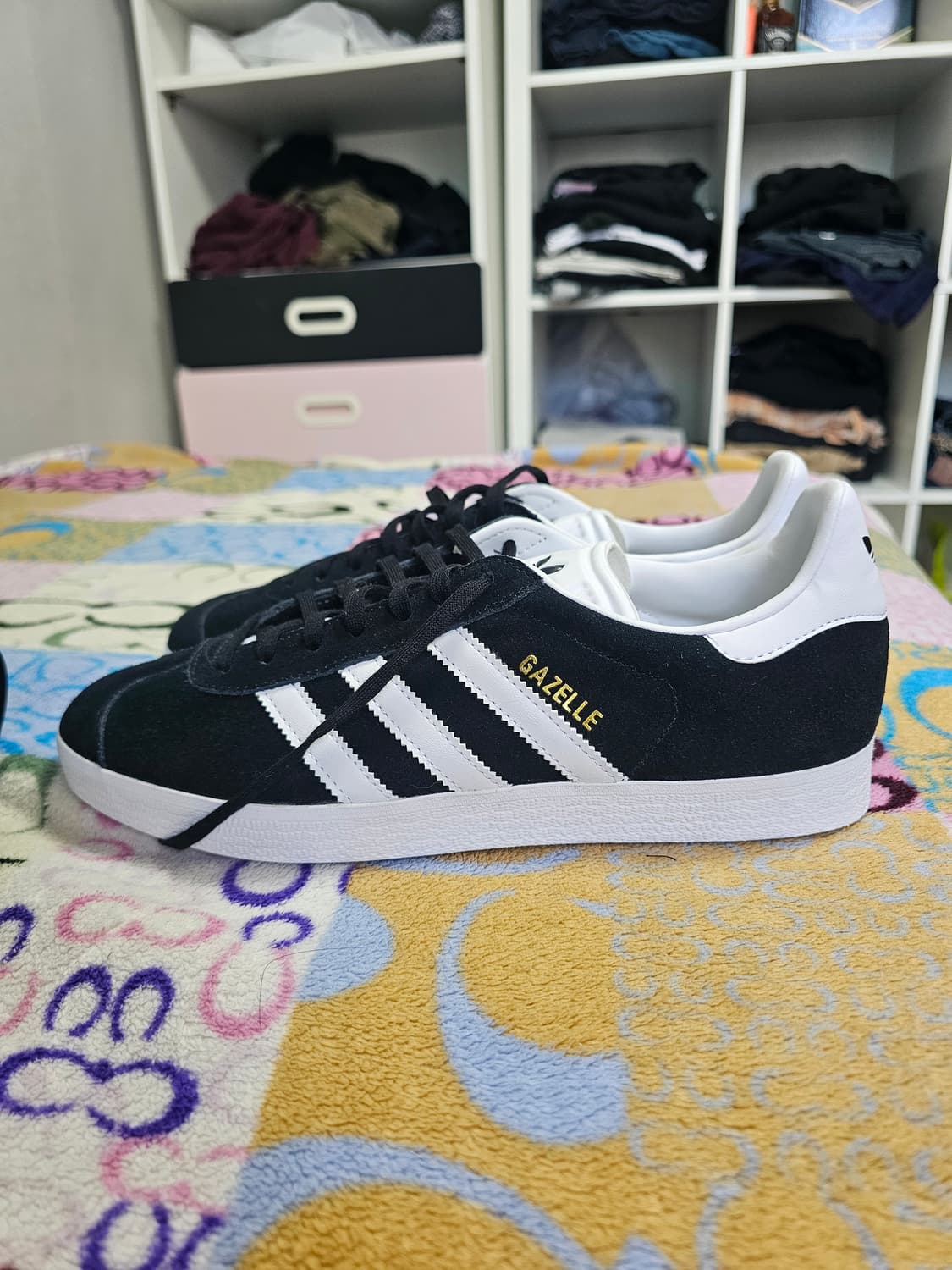 아예 새거)아디다스 가젤 블랙 스웨이드 스니커즈 270 상품이미지5