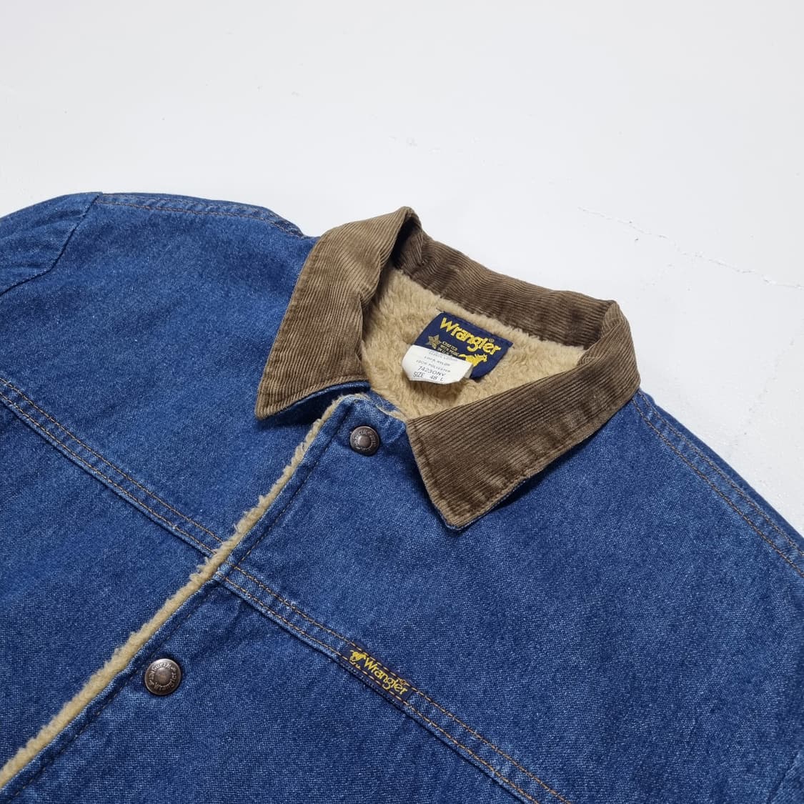80S 빈티지 Wrangler 쉐르파 웨스턴 데님자켓 - 48 상품이미지4