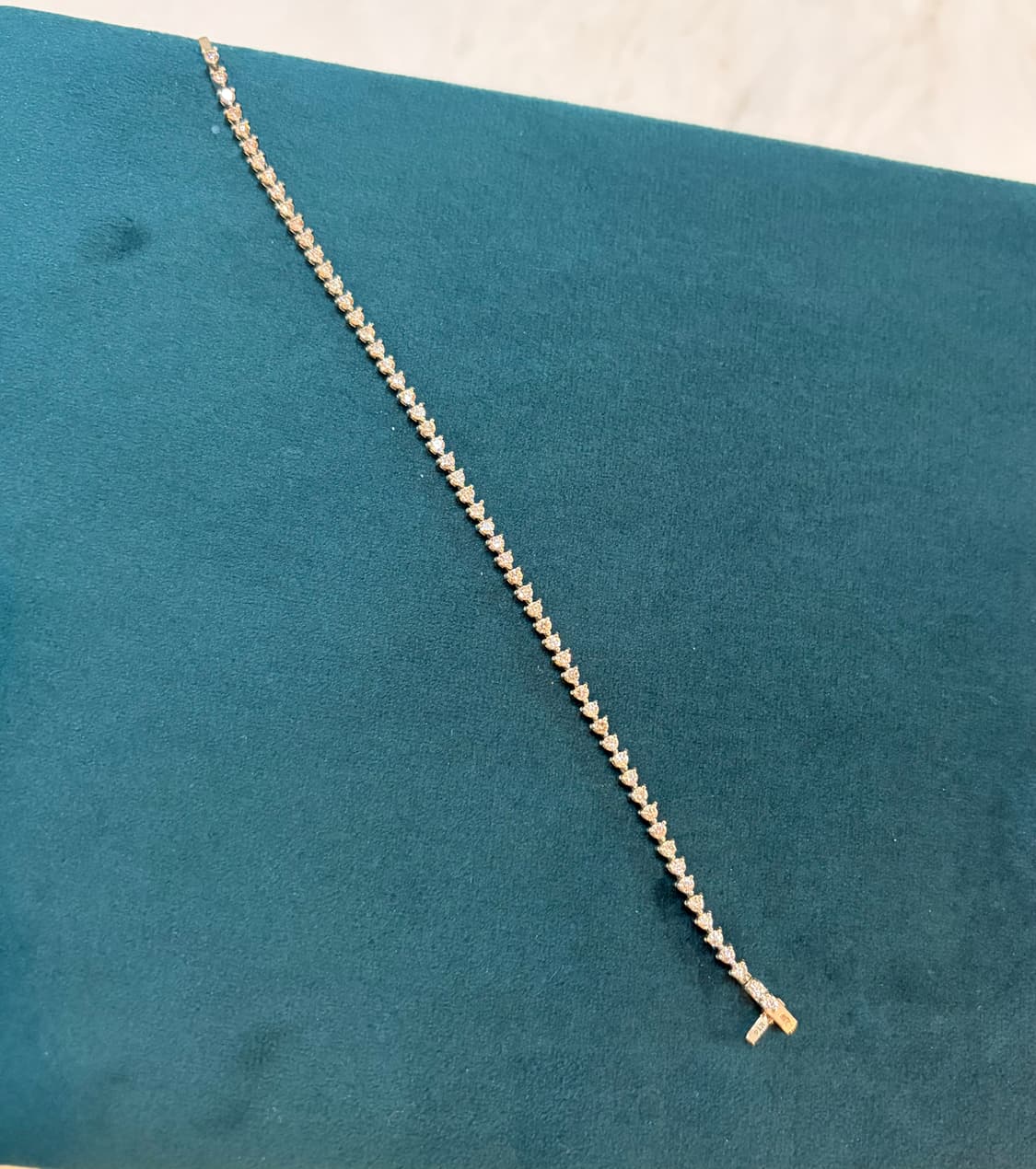 14k 2mm꼬냑다이아 테니스팔찌 상품이미지5