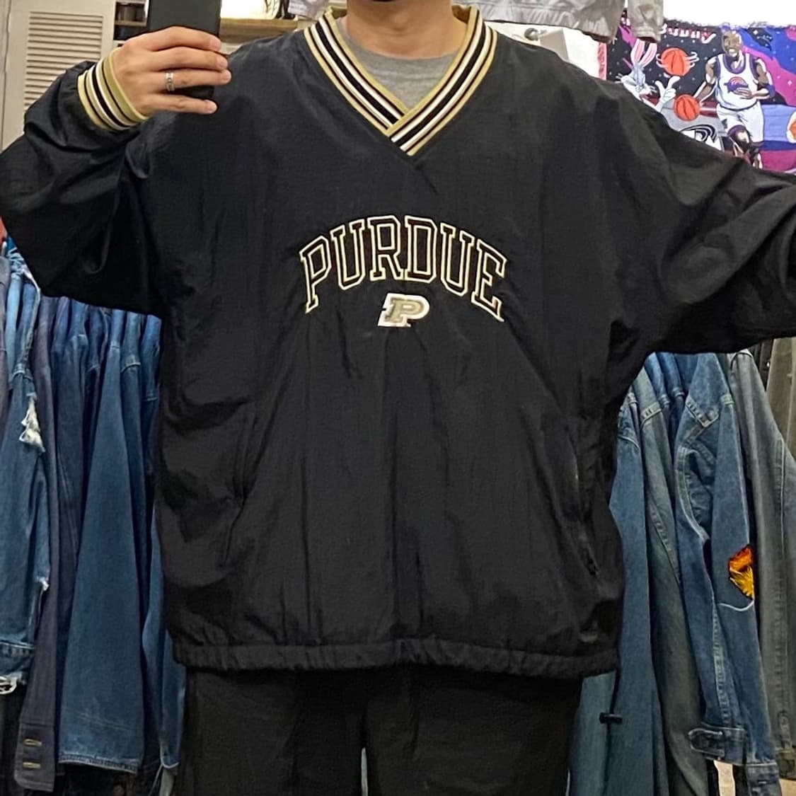 90s USA 챔피온 PURDUE 유니버시티 바람막이 상품이미지3