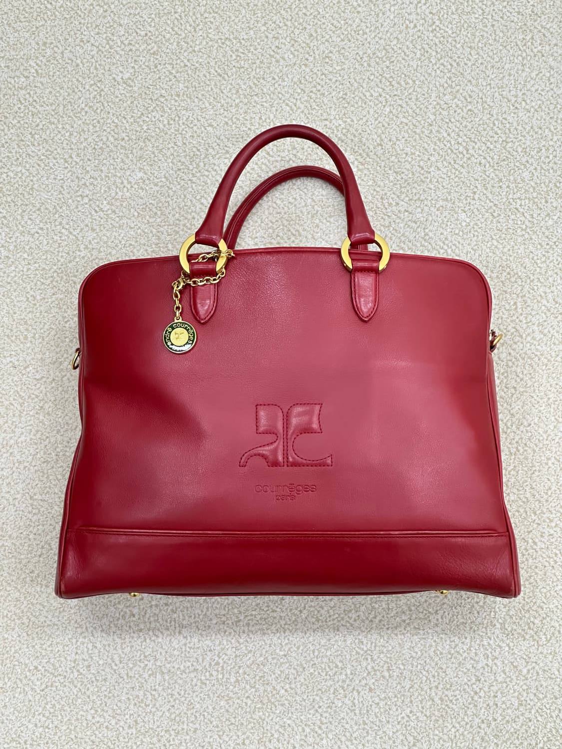 꾸레쥬 레드 핸드백 상품이미지2