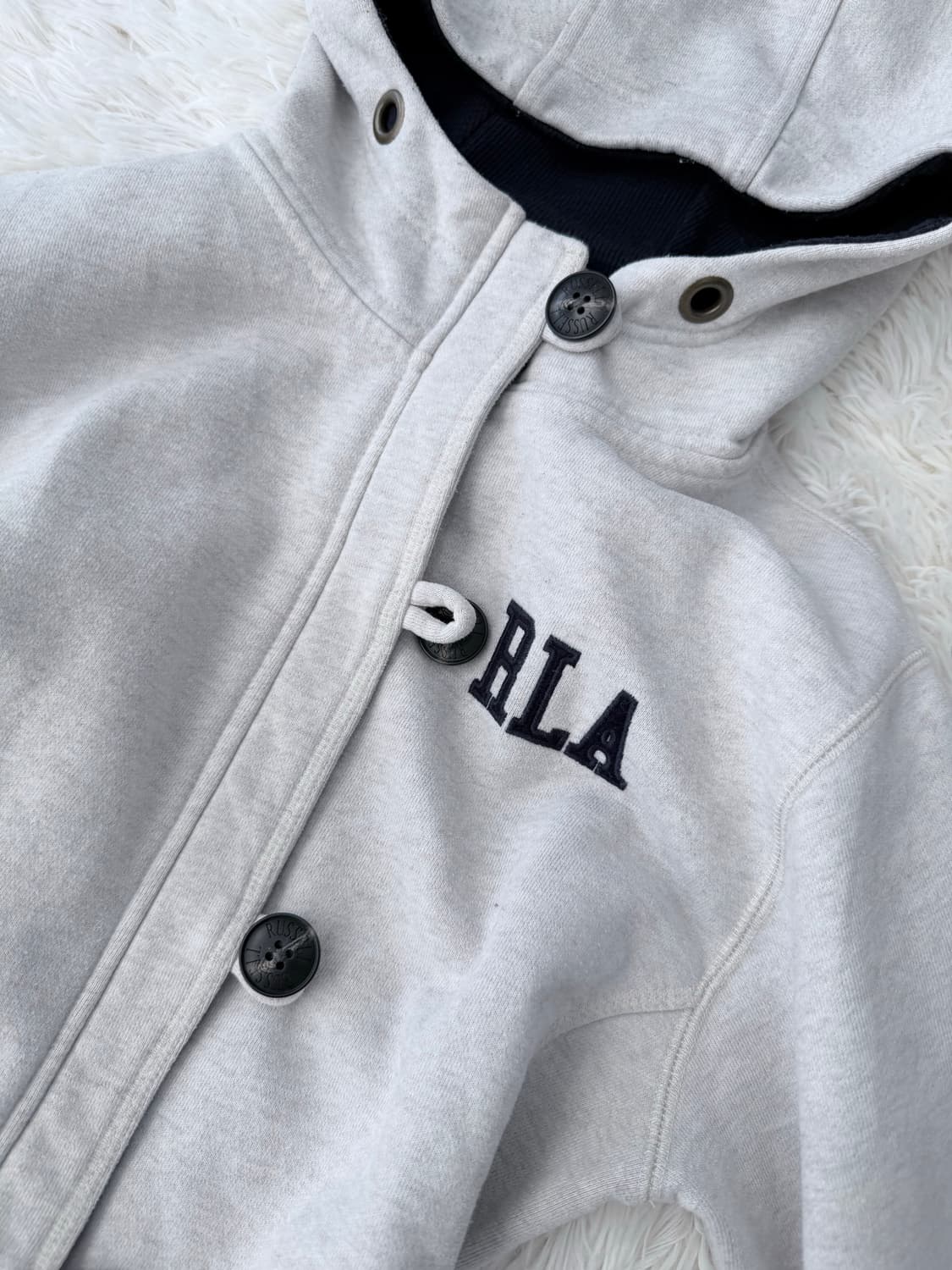 Y2K 멜란지 RLA 로고 후드 집업 상품이미지3