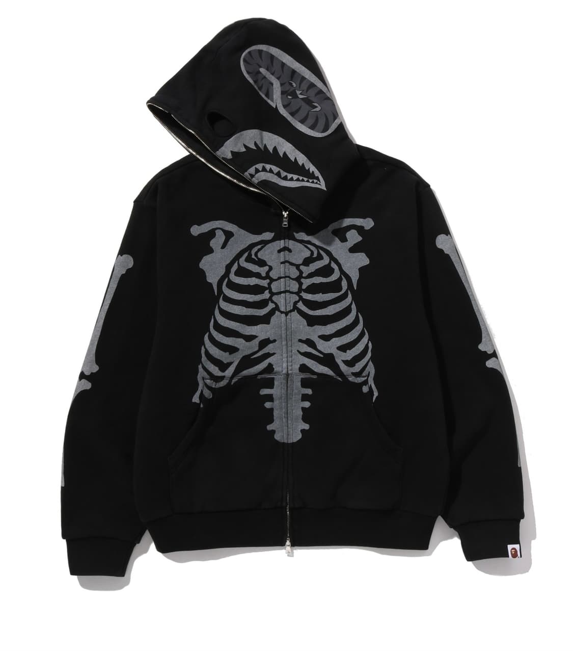 베이프 스켈레톤 샤크 후드 블랙 L 사이즈 상품이미지1
