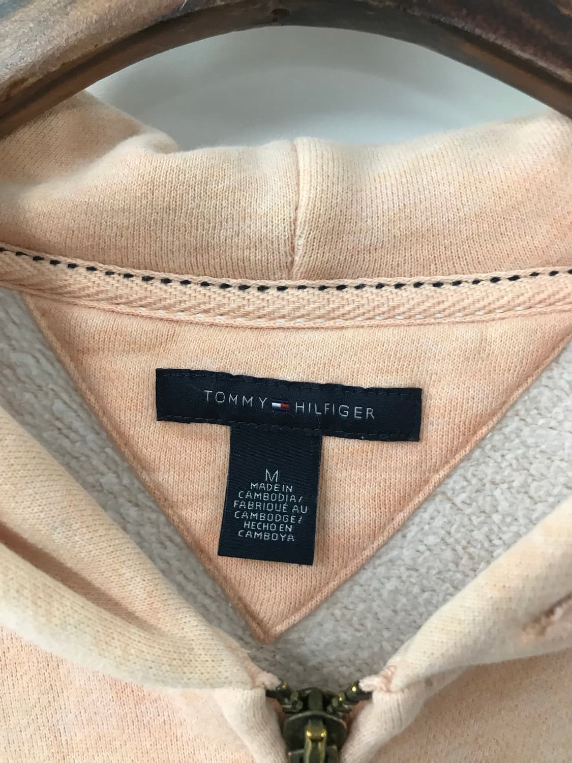 타미힐피거 자수로고 스킨톤 후드집업 상품이미지7