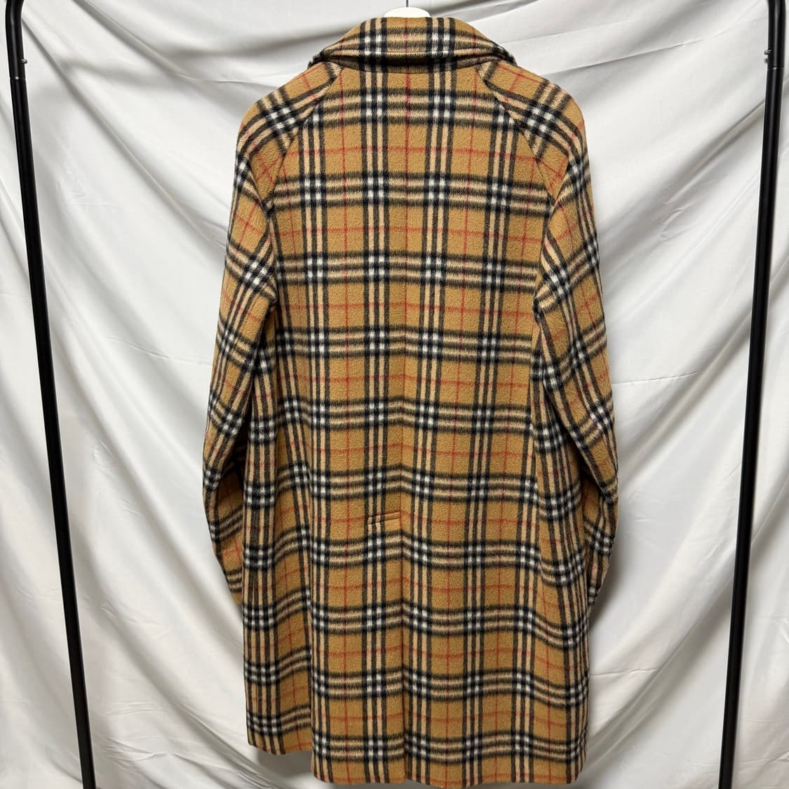 [S+급/52] 버버리 캠든 알파카 체크 코트 상품이미지4