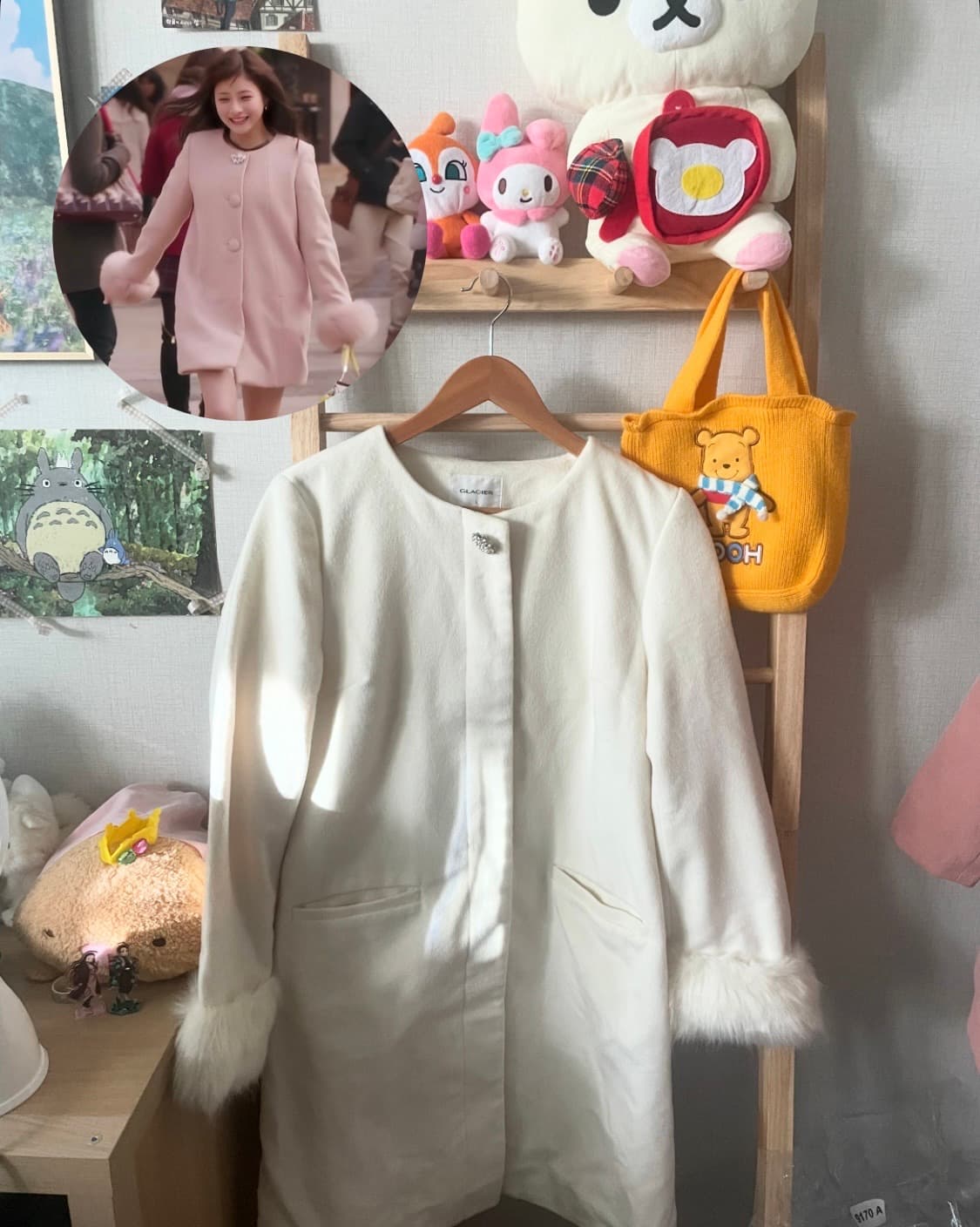 모리걸 빈티지 사토미 아이보리 퍼 코트🤍❄️ 상품이미지1