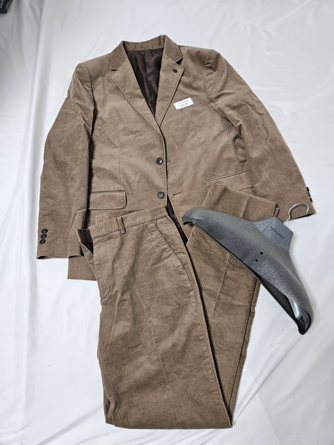 (새상품) 파크랜드 몰스킨 스웨이드 블레이저 슬랙스 정장 세트 셋업105 상품이미지2
