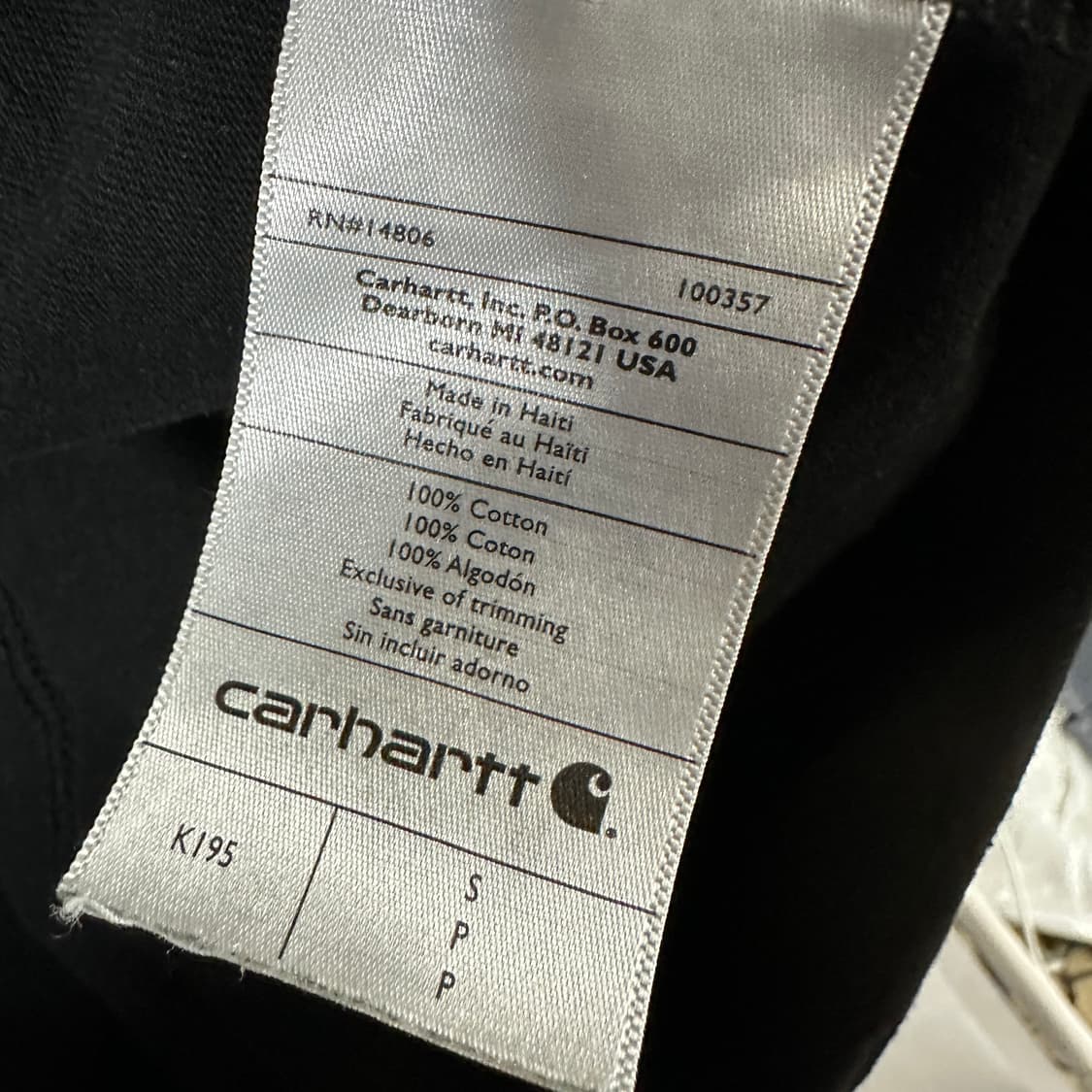 칼하트 빅로고 티셔츠 상품이미지3