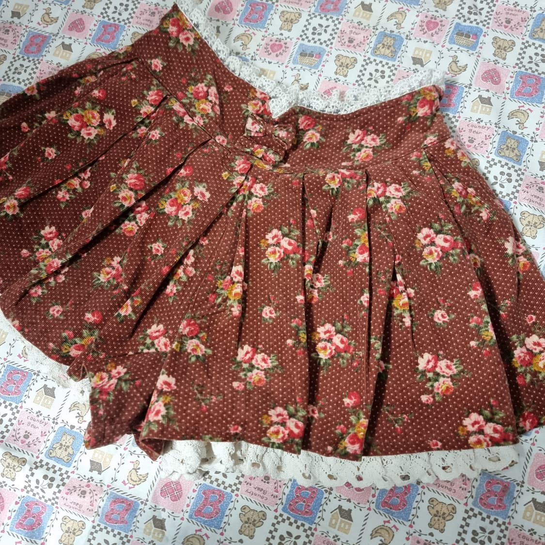 리즈리사(Liz Lisa) 초코플라워 데님 큐롯 상품이미지4