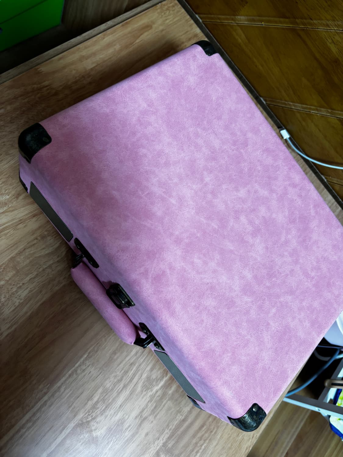 핑크 턴테이블 세트 (스피커로 사용가능) 상품이미지2