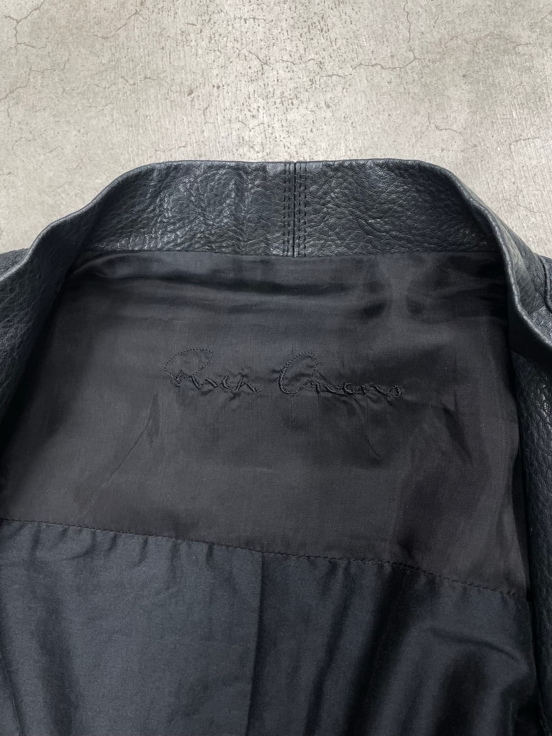 Rick Owens Leather mix jacket (40) 상품이미지5