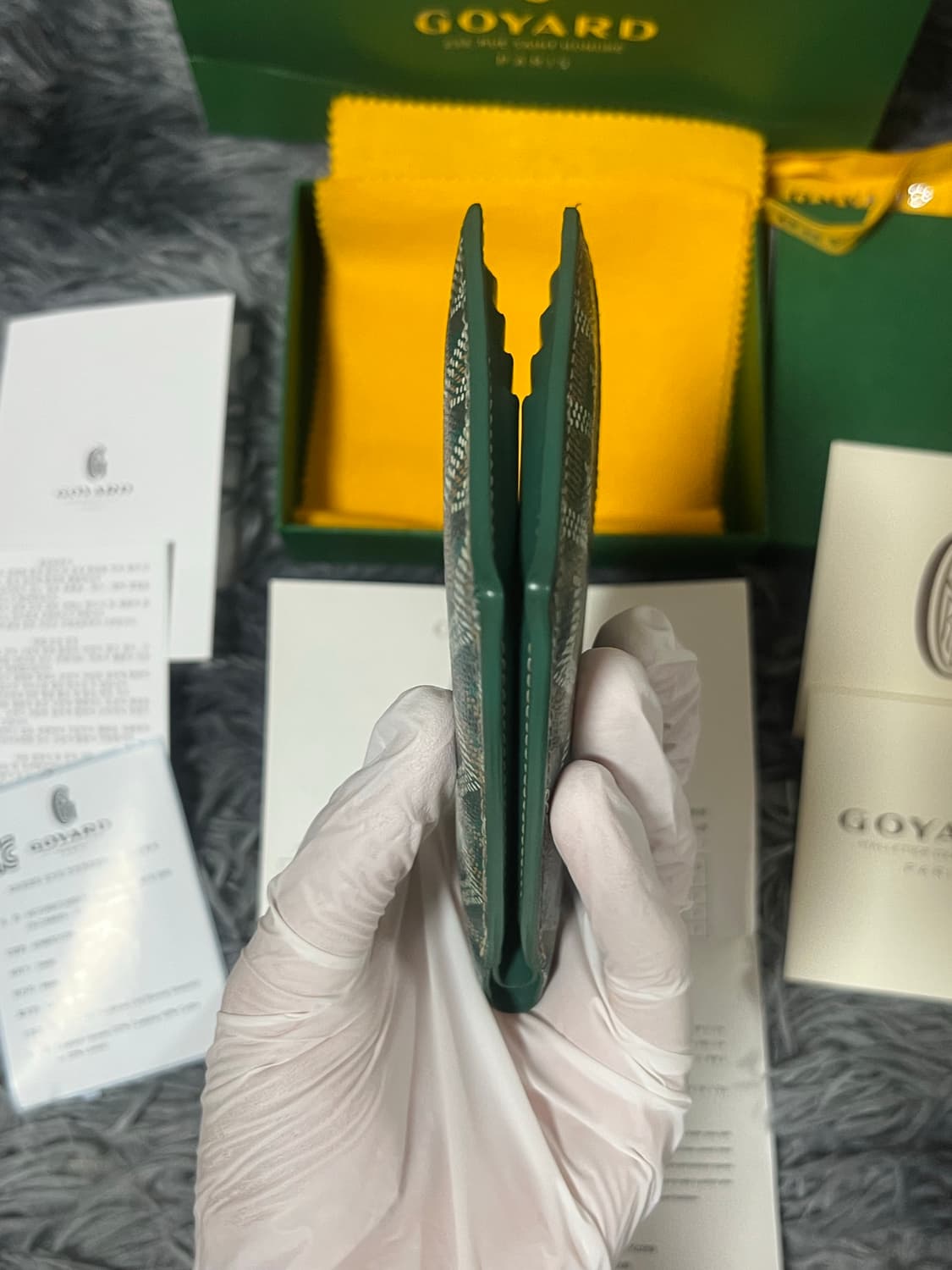 (풀박스)고야드 빅투와르 반지갑 그린 상품이미지9