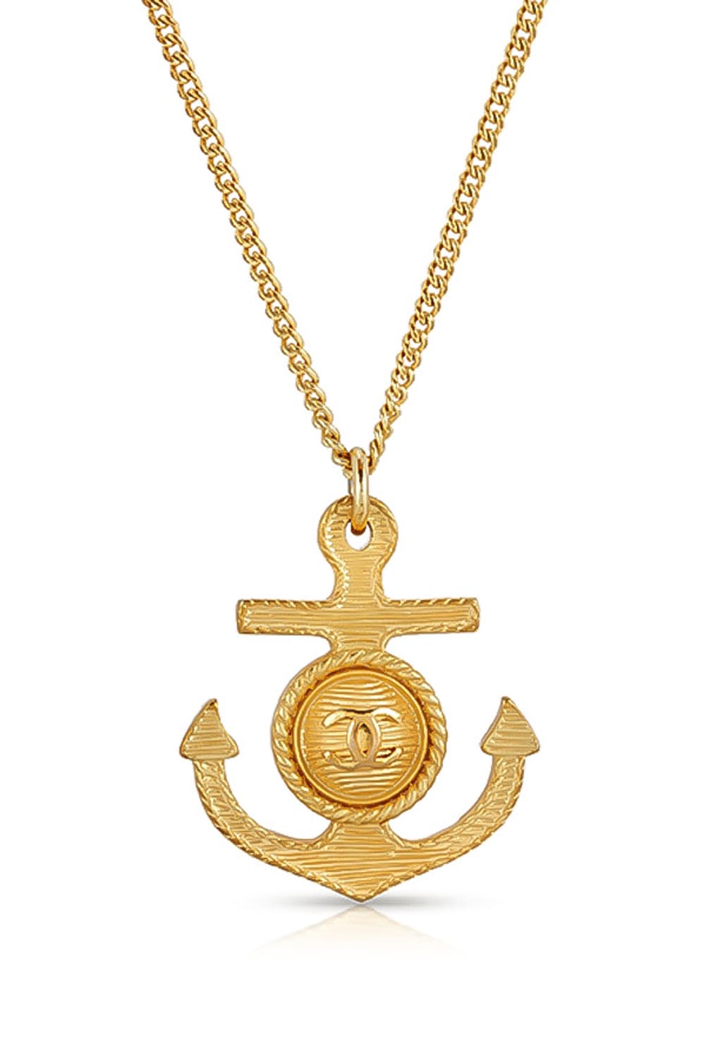 CHANEL Anchor CC Logo Pendant Necklace 상품이미지1