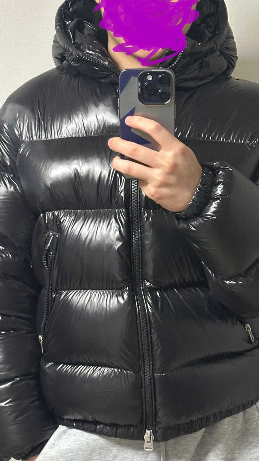 뭉클레어맛 자라 페더 워터프루프 유광 패딩 L 상품이미지3