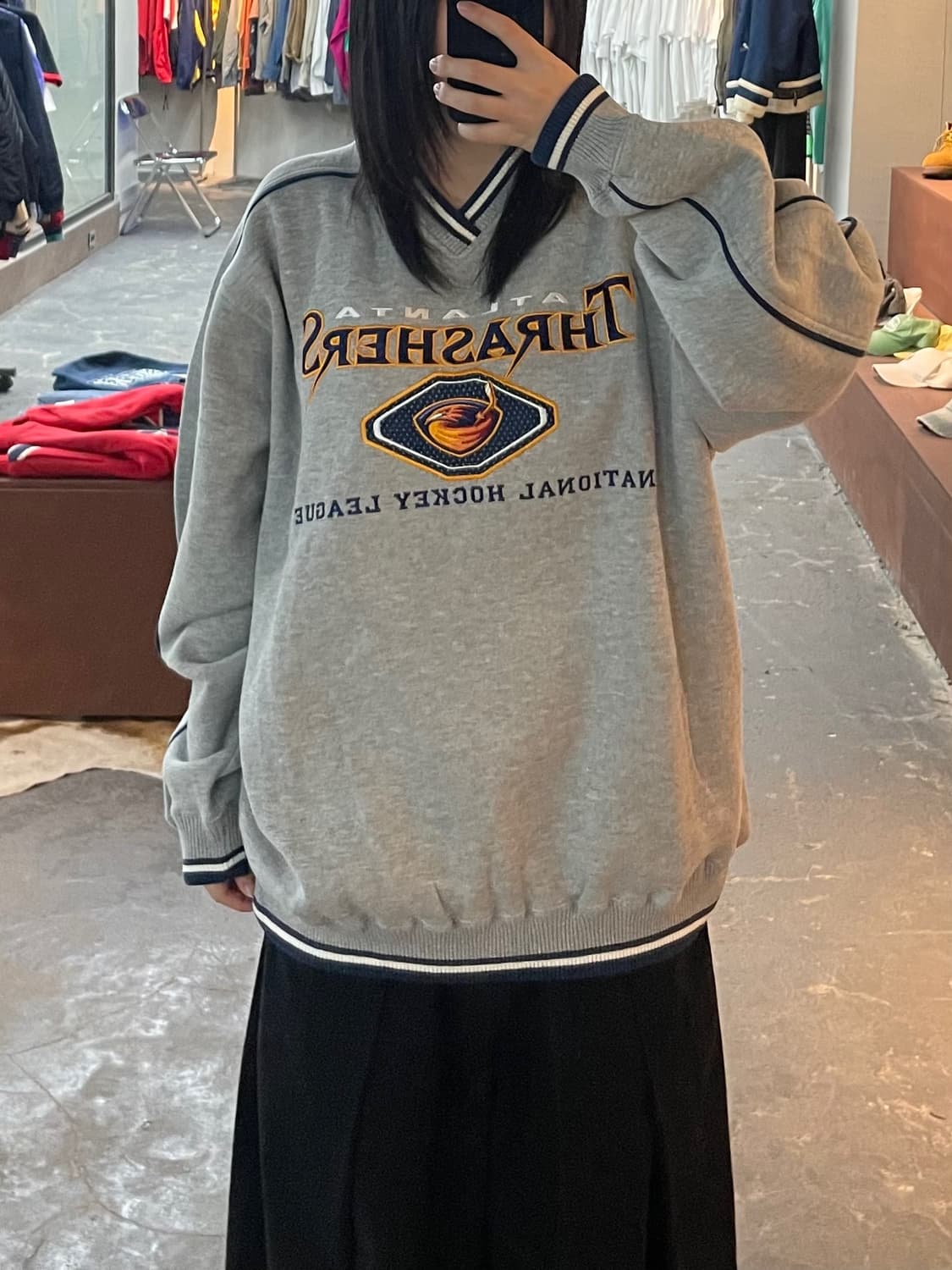 리 빈티지 애틀랜타 스래셔스 NHL 크루넥 스웻셔츠 H2188 상품이미지1