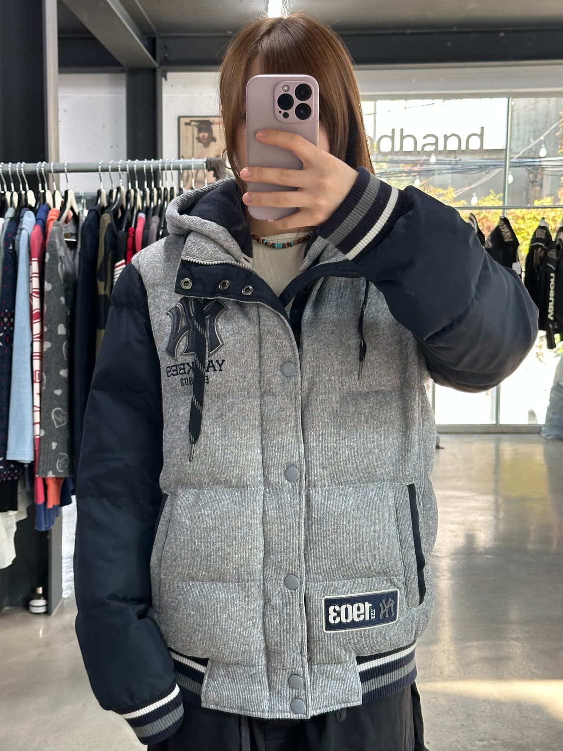 MLB 바시티 패딩 점퍼 상품이미지4