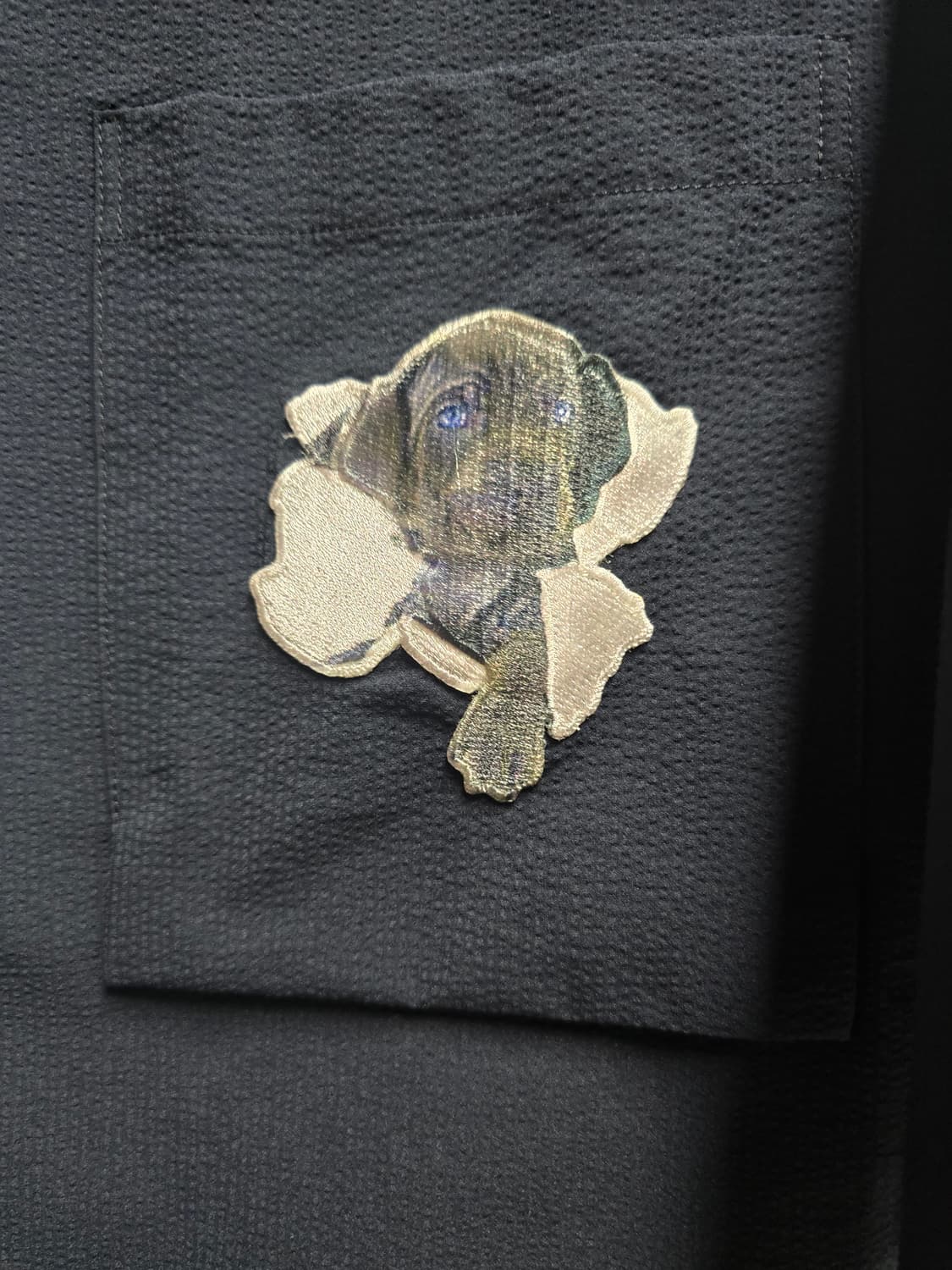 새상품)BON 네이비 강아지 자수 셔츠 105 상품이미지2