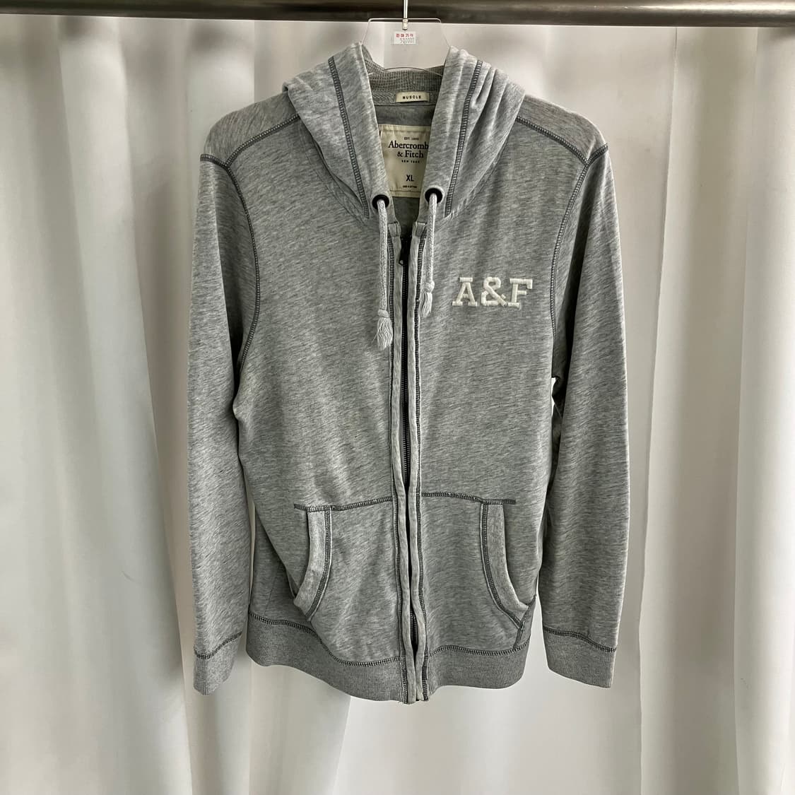 아베크롬비 그레이 후드집업 XL 상품이미지1