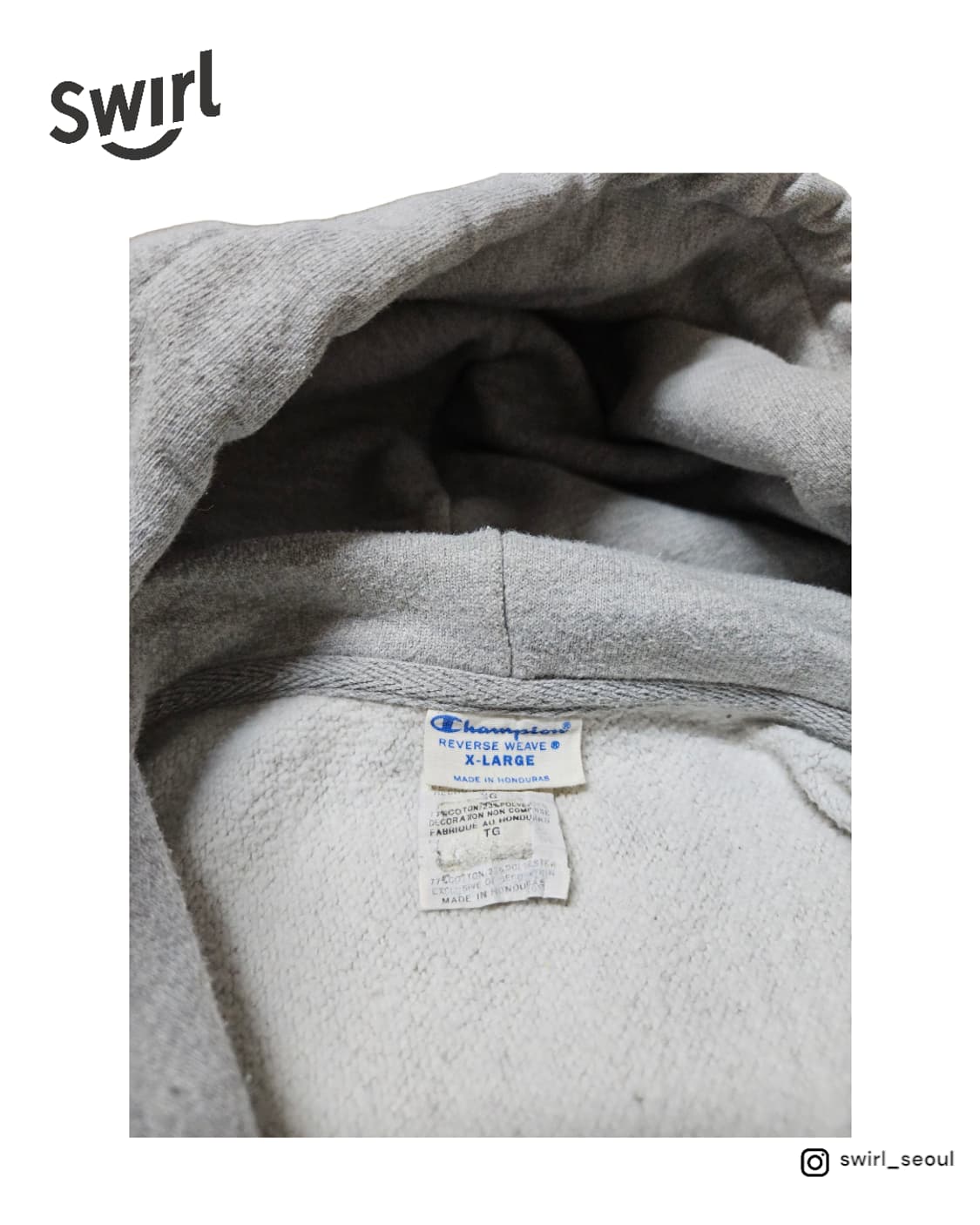 champion blank revese-weeve hoodie 상품이미지4