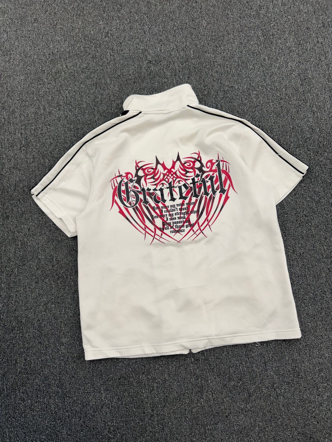 L)Fogaty House vintage 프린팅 트랙 반팔 집업 상품이미지4