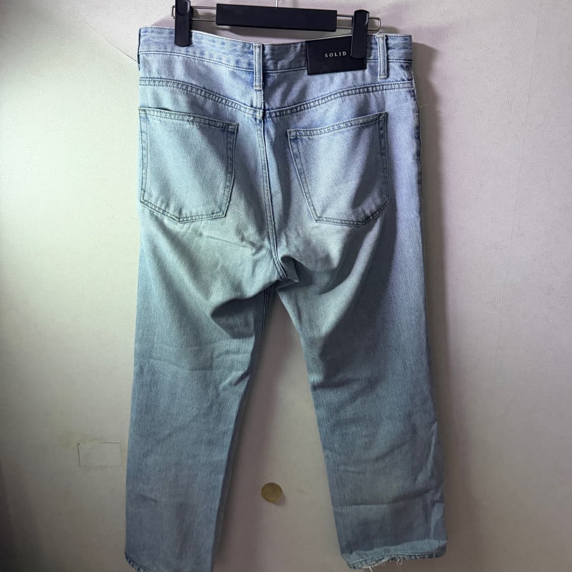 솔리드옴므 가죽패치 남성 연청 데님팬츠 48 (32정도) 상품이미지6