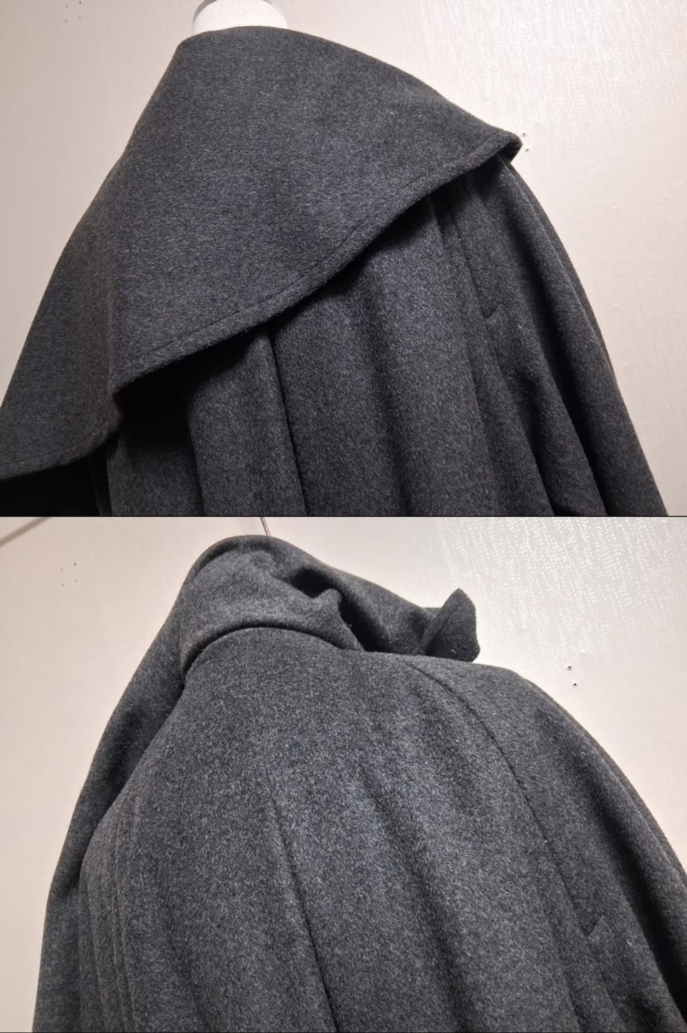 일본빈티지 엘레강스 부띠크 폴랜드산 케이프카라 플레어 코트 77까지 프리 상품이미지7