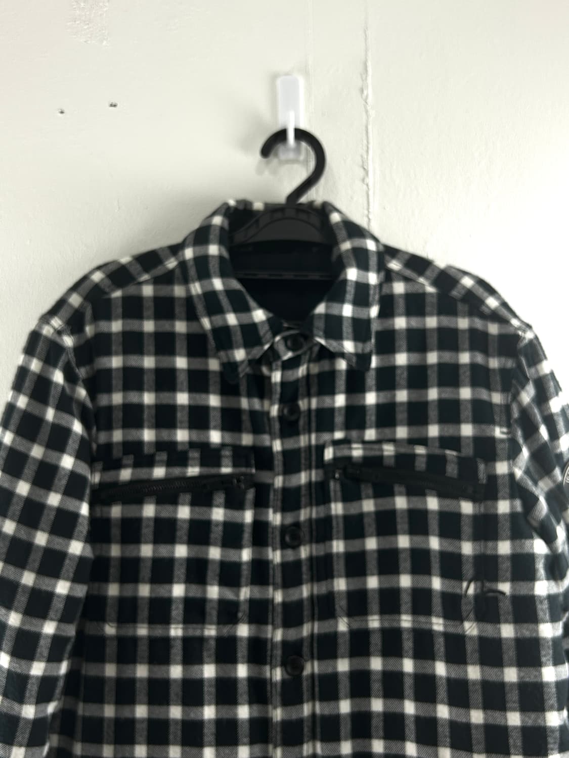 에비수 EVISU 블랙체크 누빔 점퍼 L 100 상품이미지2
