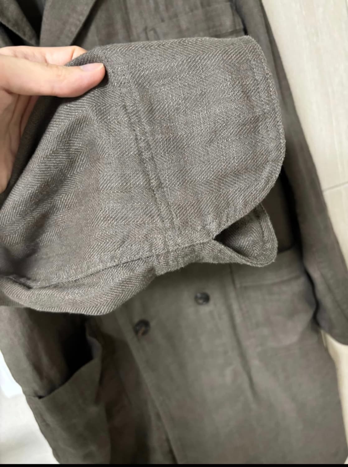 wardrobe.41 린넨 피코트 m사이즈 상품이미지2