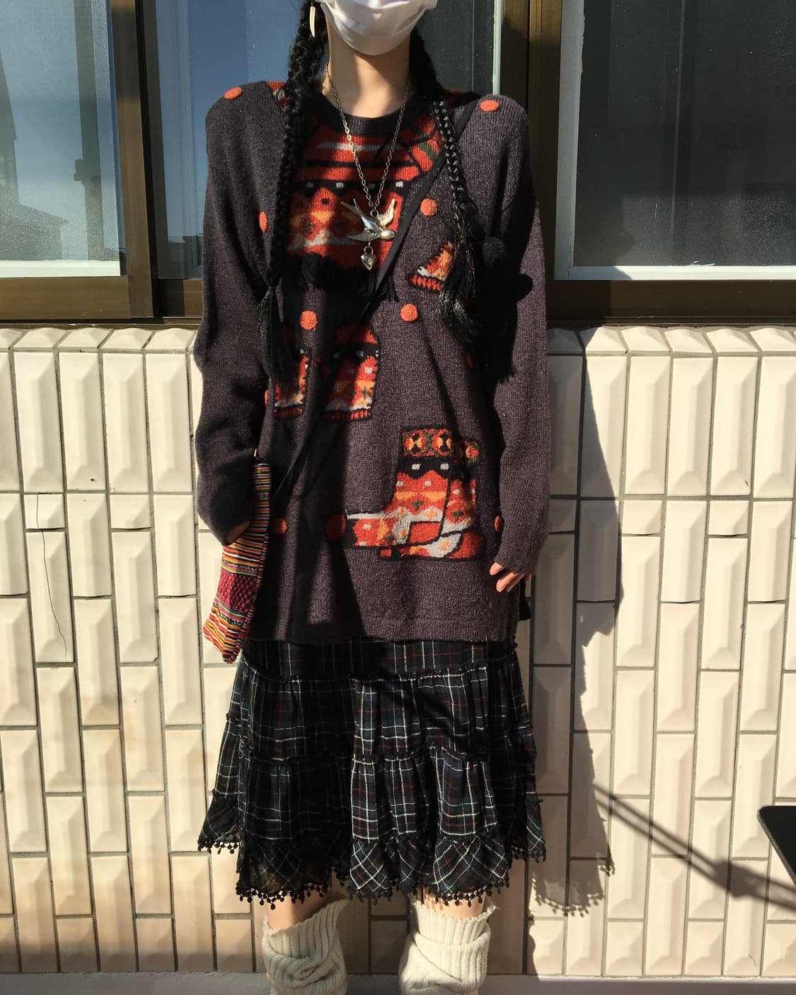 Santa printing knit 상품이미지5