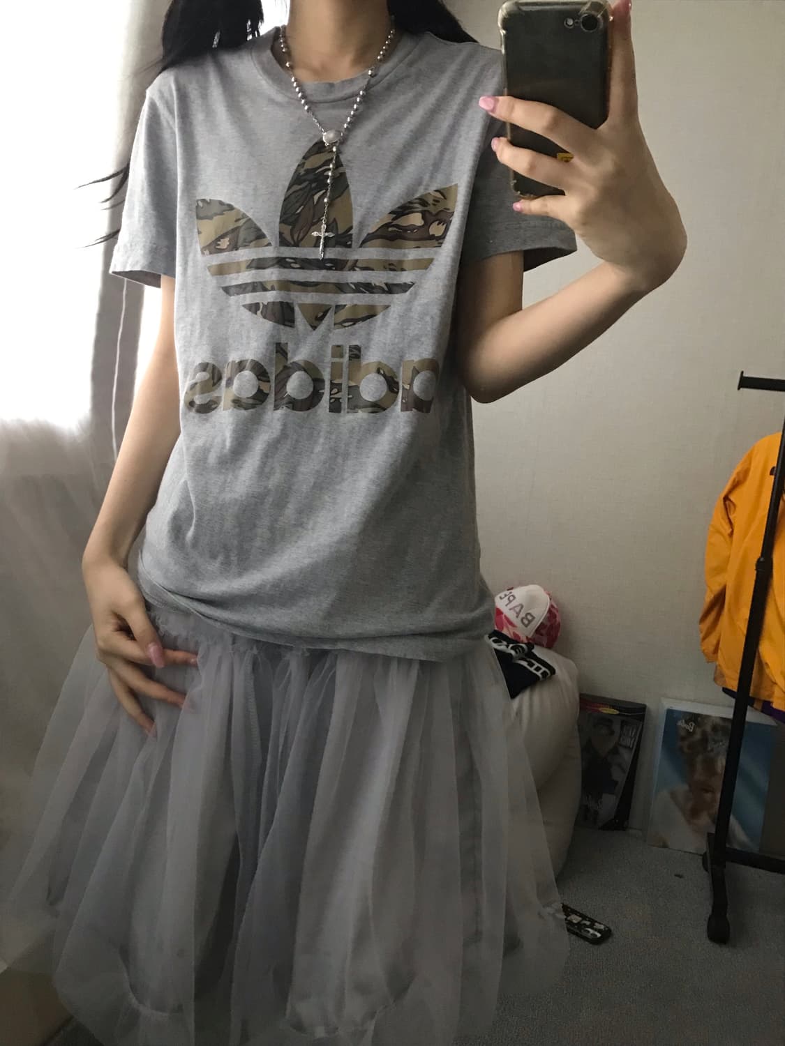 아디다스 그레이 카모 반팔티셔츠 상품이미지1