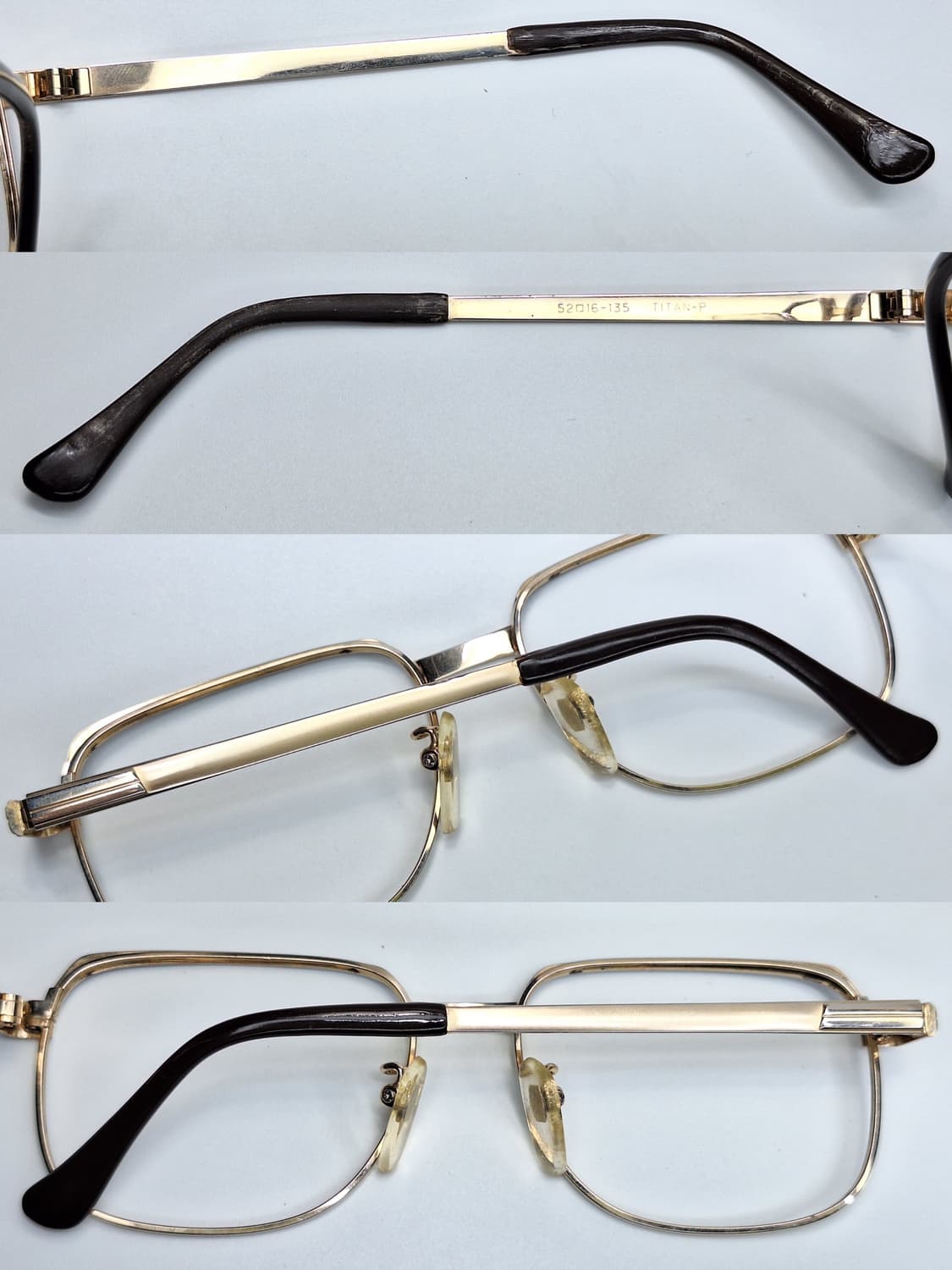 80s 일본 빈티지 브로우라인 포인트 티타늄 안경테 G.gron-2536 상품이미지2