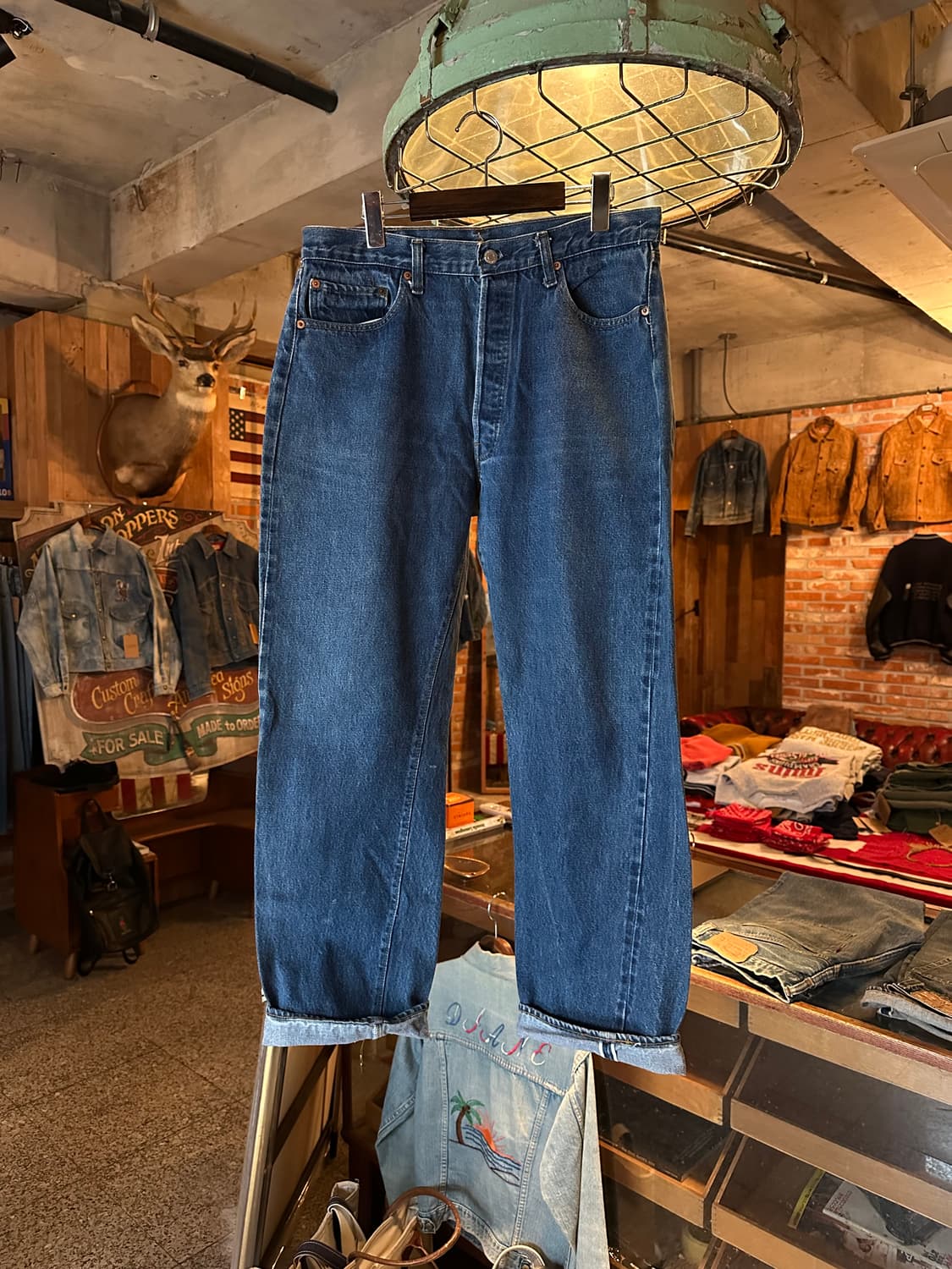 70s USA 빈티지 리바이스 501 66후기 셀비지 데님 팬츠 상품이미지1