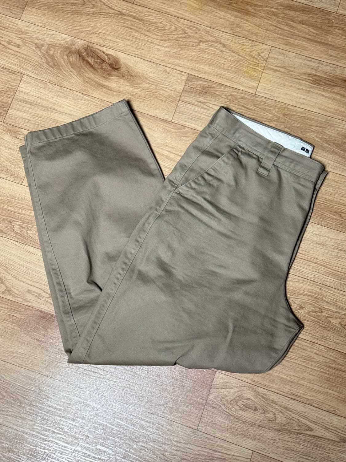 유니클로 U 와이드 치노팬츠 브라운(35) 85사이즈 상품이미지2