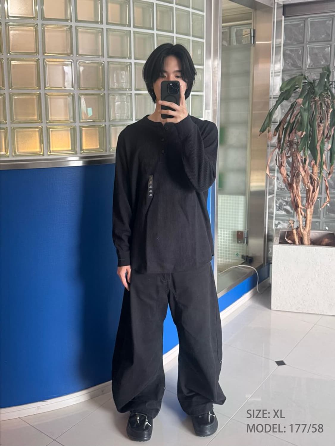 HENLEY NECK TEE 와플 헨리넥 티셔츠 상품이미지8