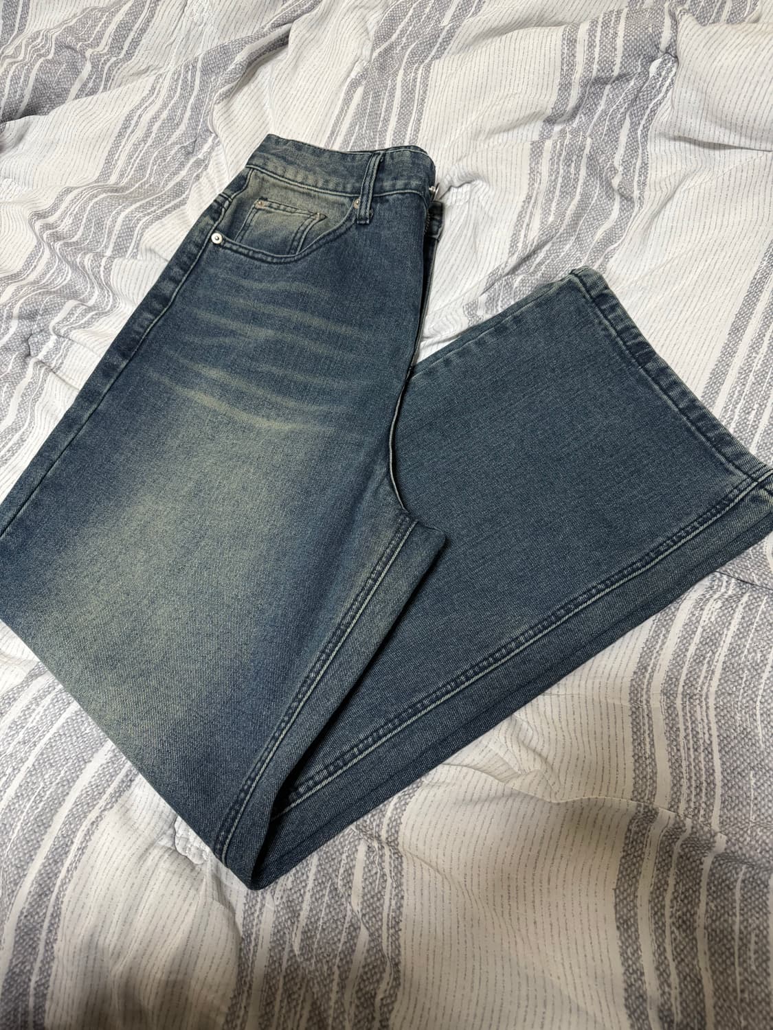 (S) 주앙옴므 더티 워시드 데님 팬츠 블루 상품이미지3