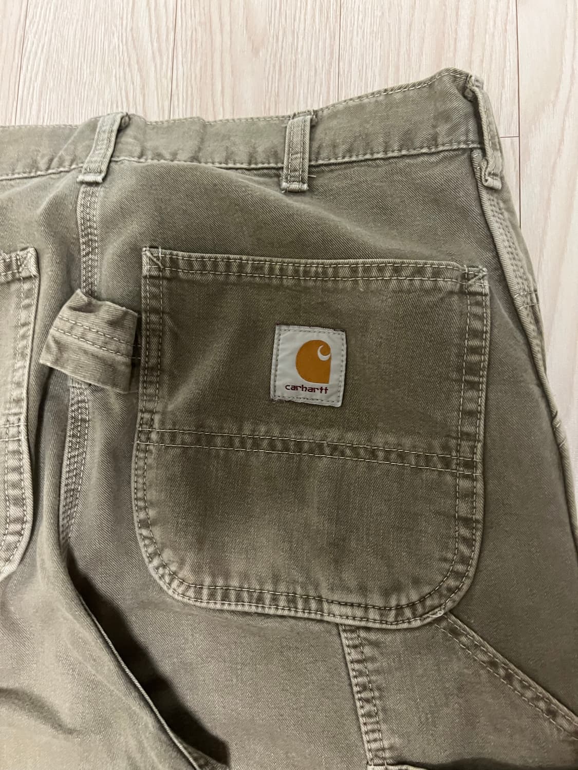 칼하트 카펜터 싱글니 모스그린 33 상품이미지5