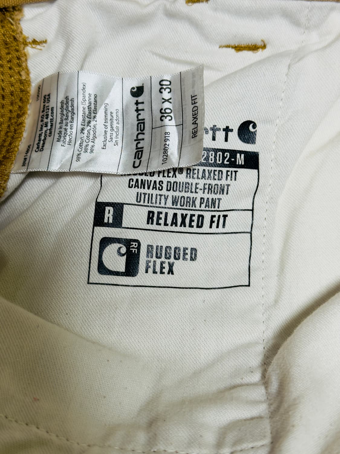 칼하트(Carhartt) 헤비 듀티 더블니 워크 팬츠 상품이미지3