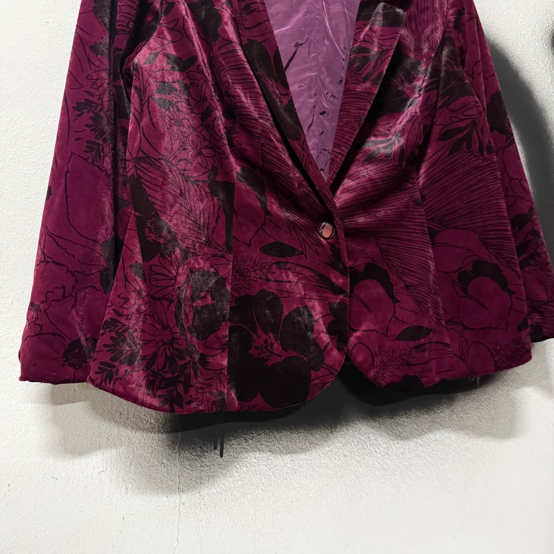 VTG 빈티지 플럼 벨벳 블레이저 자켓 상품이미지4