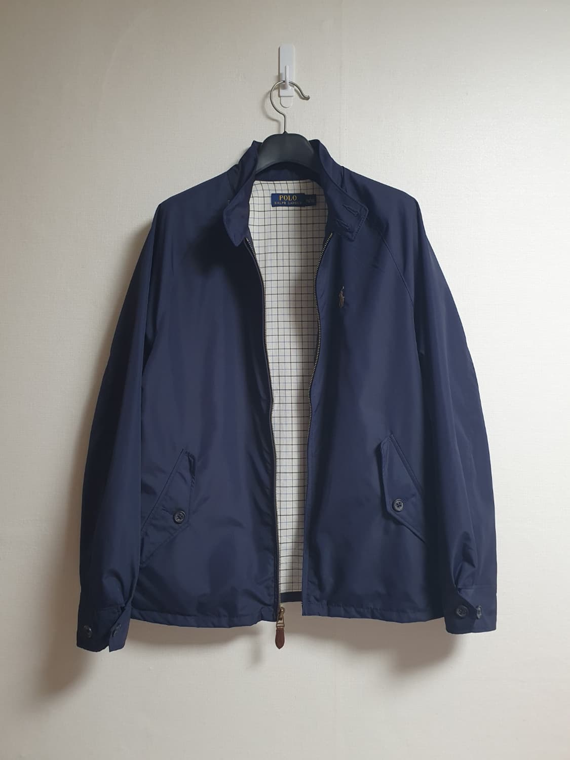 폴로랄프로렌 체크안감 집업 자켓 네이비 S 상품이미지3