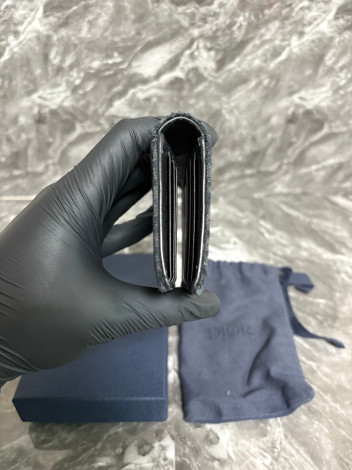 디올 오블리크 자카드 오거나이저 카드지갑 상품이미지4