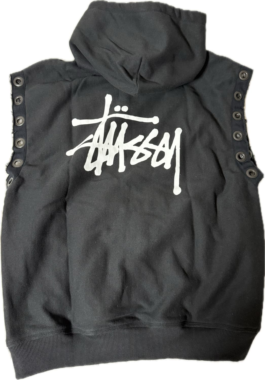 (L) 스투시 꼼데가르송 후드 베스트 블랙 상품이미지2