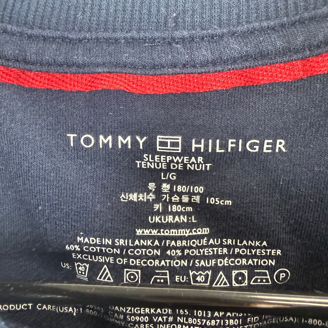 L) 타미힐피거 스몰로고 긴팔 티 네이비 상품이미지3