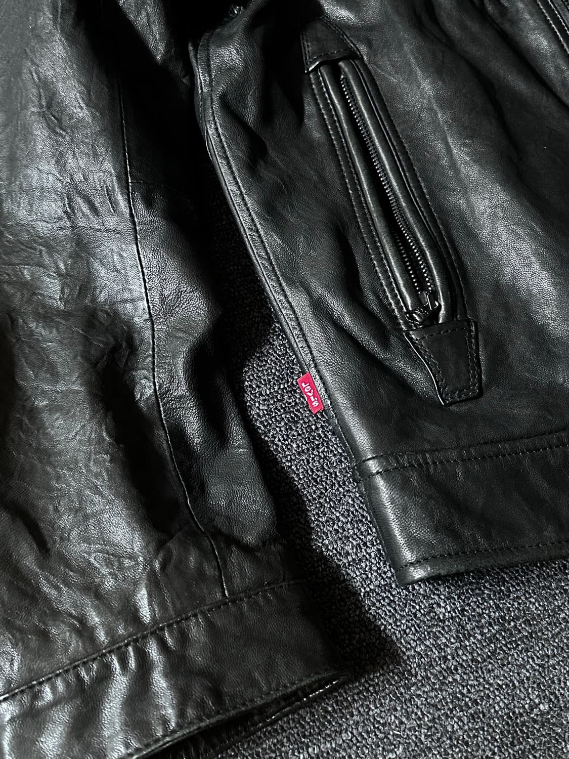 Levis 리바이스 램스킨 레더 가죽자켓   상품이미지5