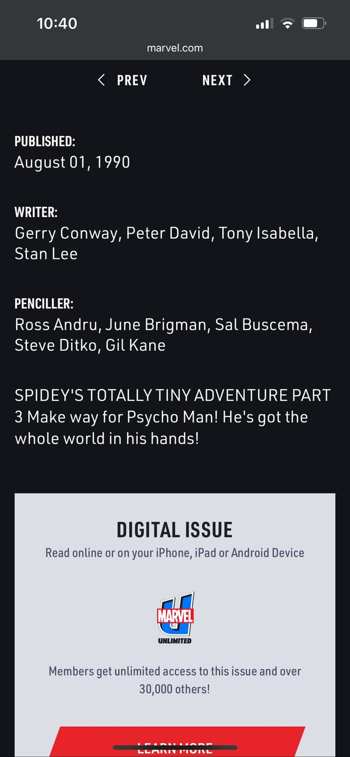 1990년 web of spiderman 스파이더맨 코믹북 만화책 상품이미지3