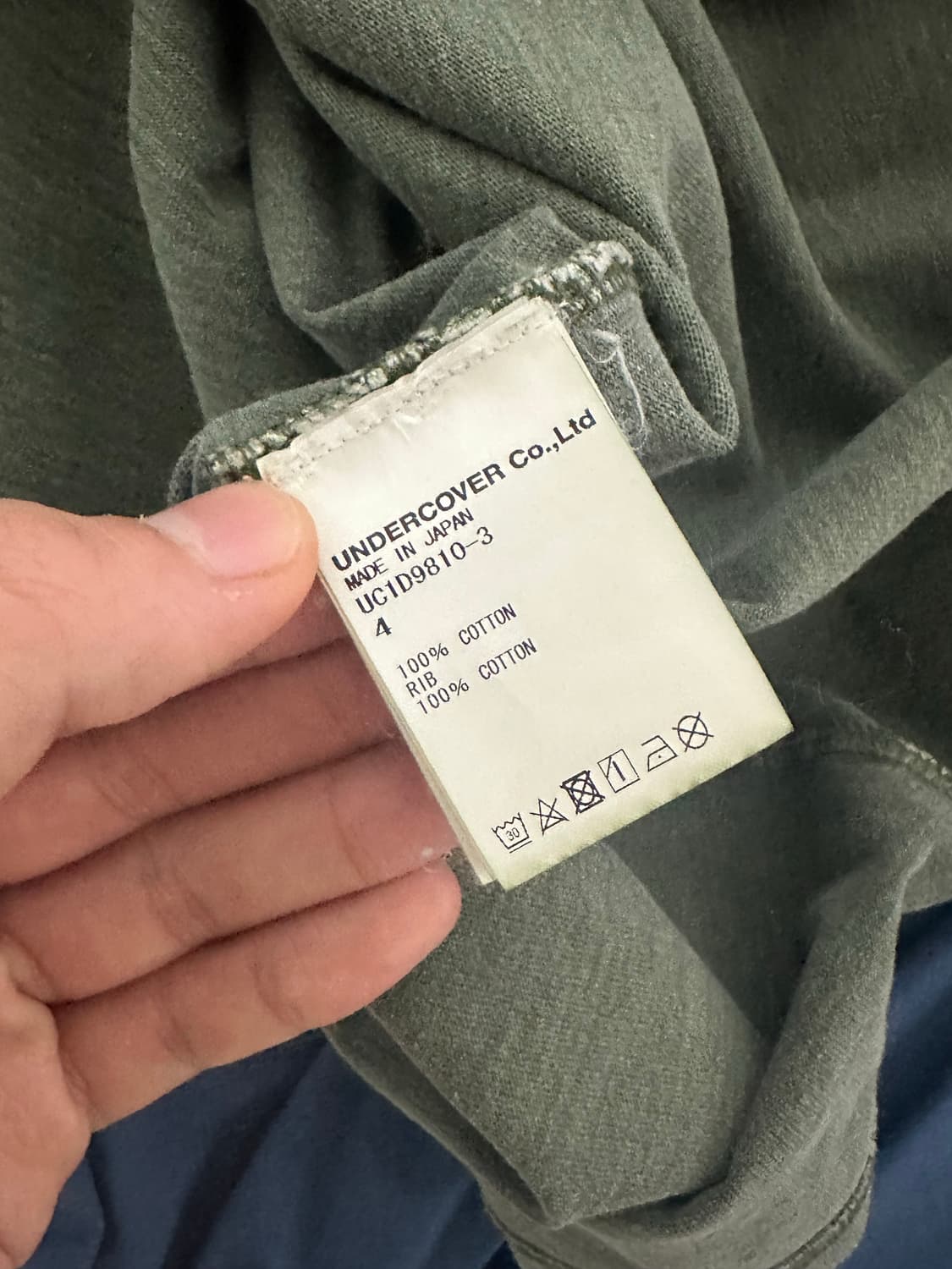 (4size)언더커버 레코드 반팔 카키 상품이미지3