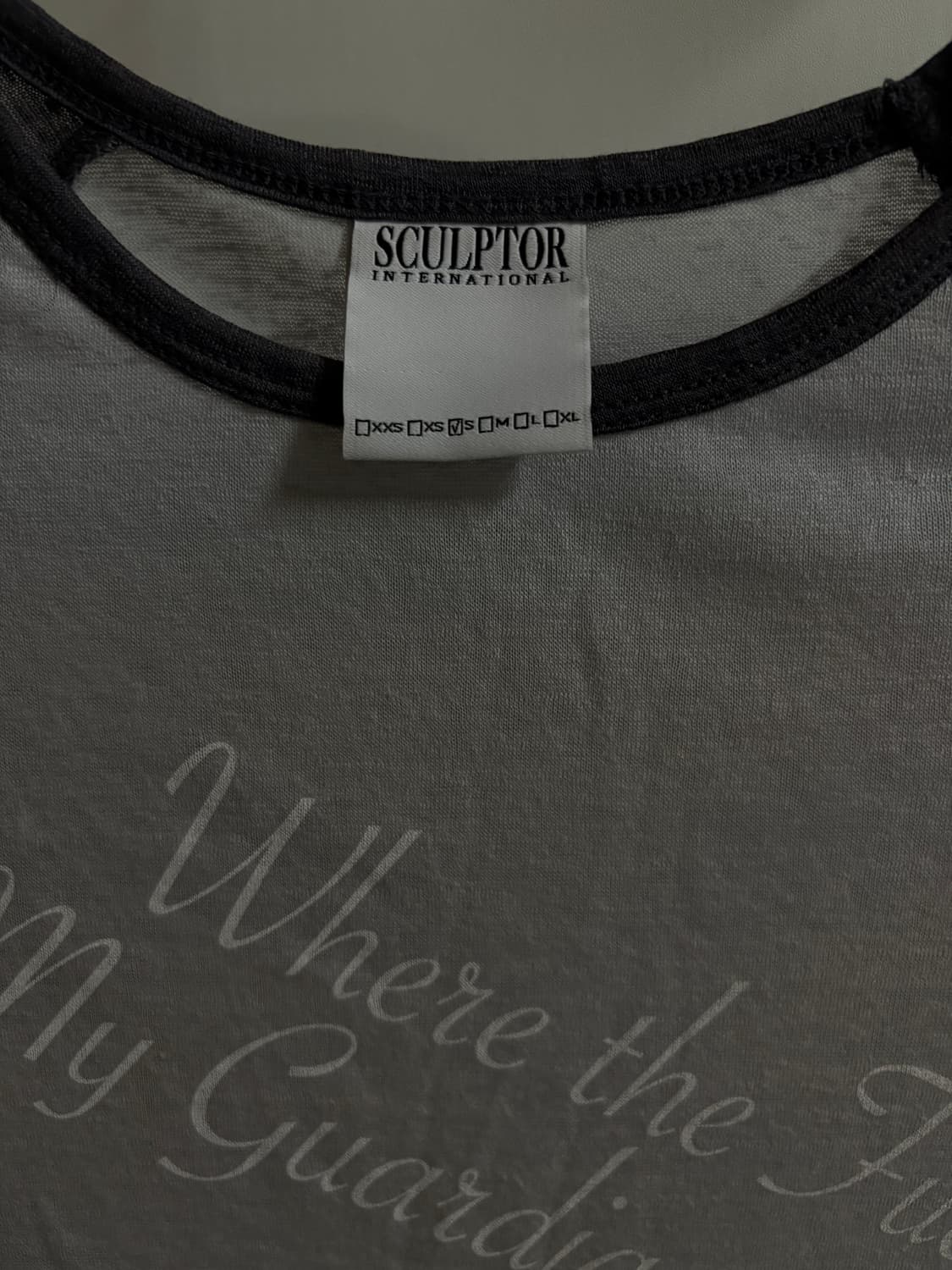 윈터 착용 Missing Angel Linen Like Tee Gray 상품이미지6