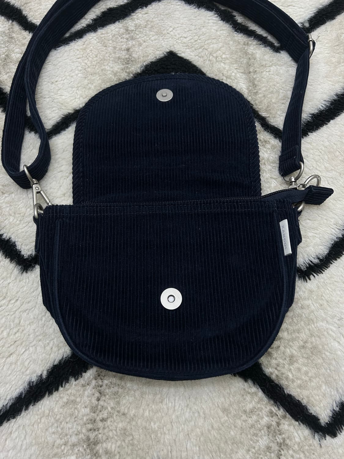 캉골 미니 코듀로이 크로스백/네이비 상품이미지2