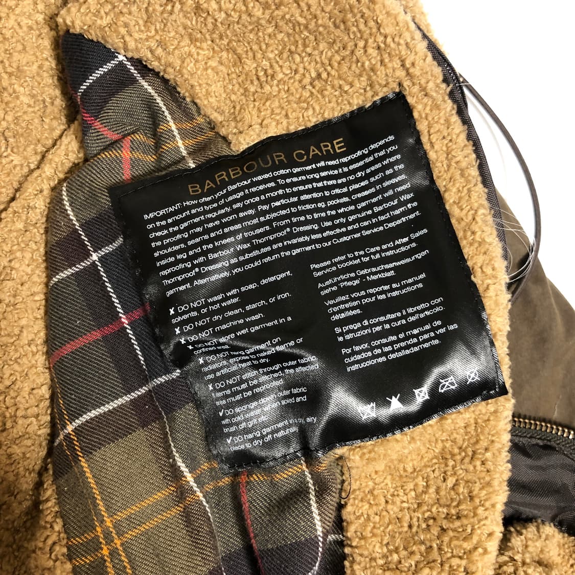 바버 빈티지 실크오일 왁스 자켓 UK10 상품이미지9
