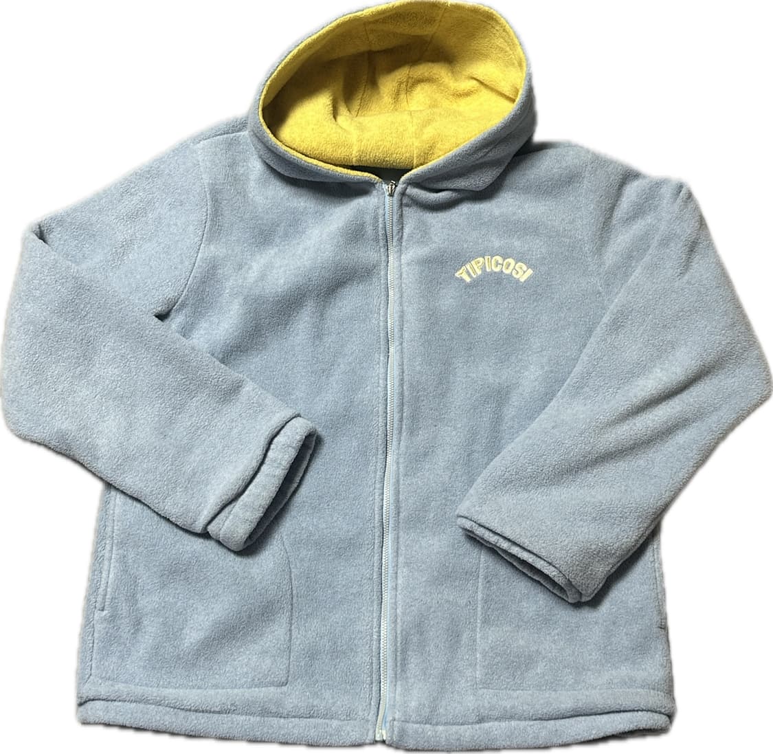 TIPICOSI 옐로우&베이비블루 후리스 집업 상품이미지1